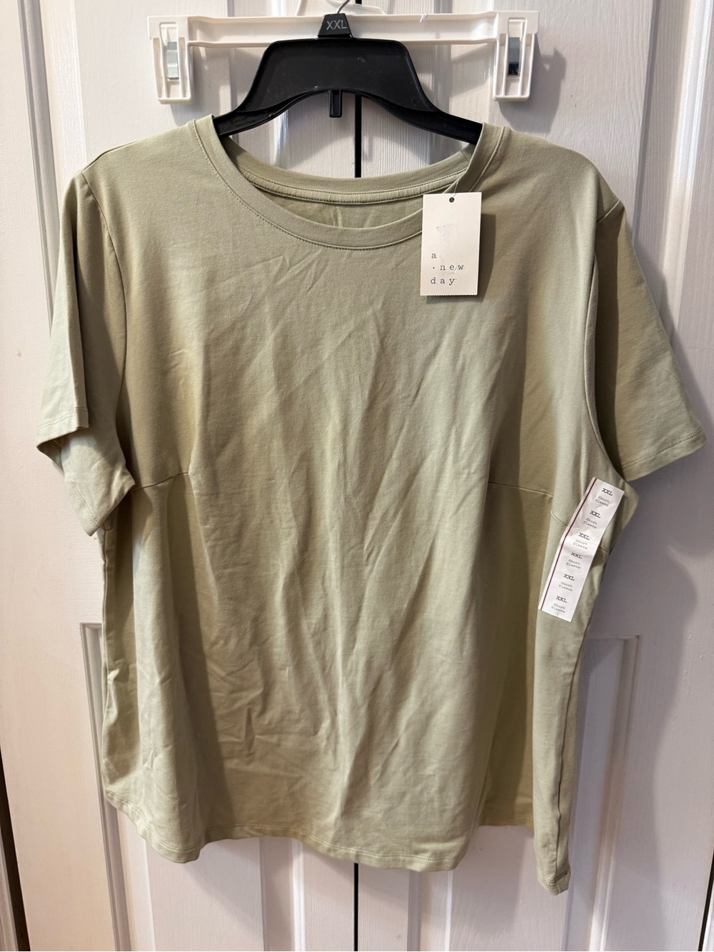 A New Day XXL Short Sleeve Light Green Shirt